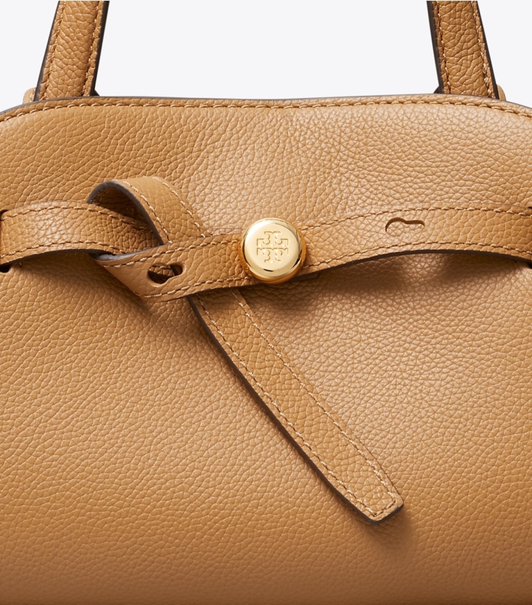 Tory Burch designer crossbody bags Kleine Romy Bauletto in Tiramisu detail