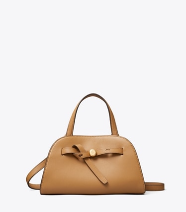 Tory Burch designer crossbody bags Kleine Romy Bauletto in Tiramisu front