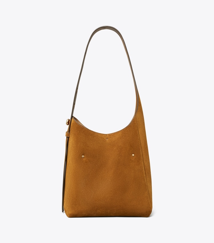 Tory Burch designer hobo bags Kleine Romy Hobo Bag aus Wildleder in Park Bench zurück