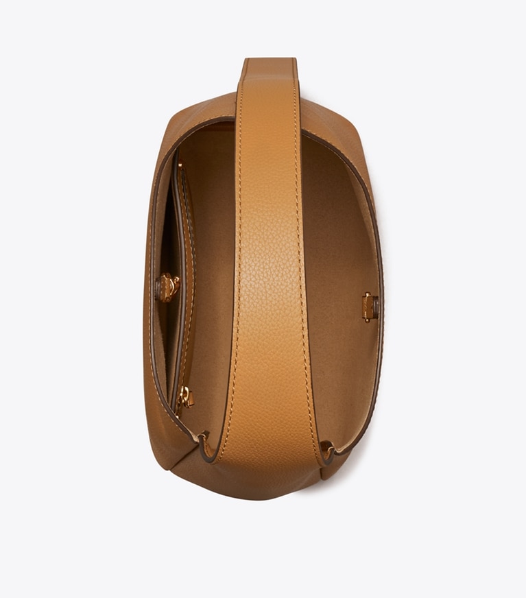 Tory Burch designer hobo bags Kleine Romy Hobo Bag in Tiramisu angle