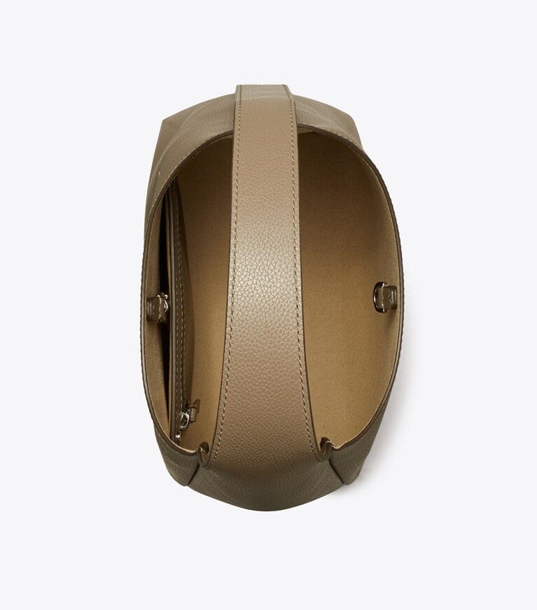 Tory Burch designer hobo bags Kleine Romy Hobo Bag in Wild Mushroom angle