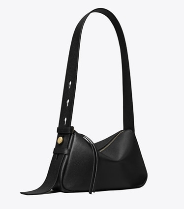 Tory Burch designer schultertaschen Kleine Romy Schultertasche in Black angle