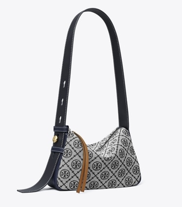 Tory Burch designer schultertaschen Kleine Romy Schultertasche mit T-Monogramm in Tory Navy angle