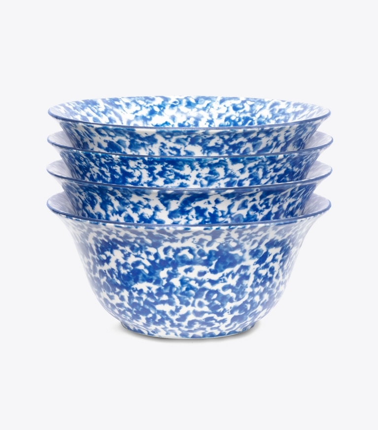 Tory Burch designer geschirr & gläser Kleine Spongeware Schüsseln, Viererset in Sponge front