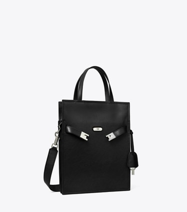 Tory Burch designer schultertaschen Kleiner Lee Radziwill Shopper in Black angle