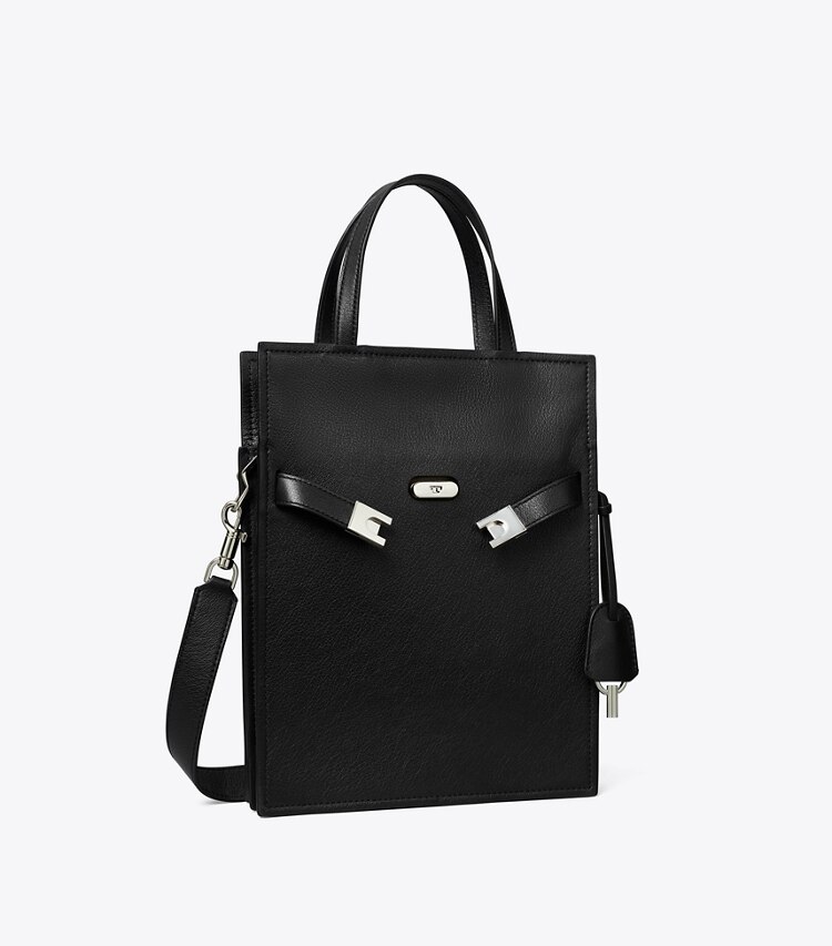 Tory Burch designer schultertaschen Kleiner Lee Radziwill Shopper in Black angle