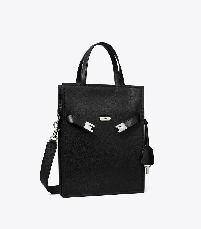 Tory Burch designer schultertaschen Kleiner Lee Radziwill Shopper in Black angle