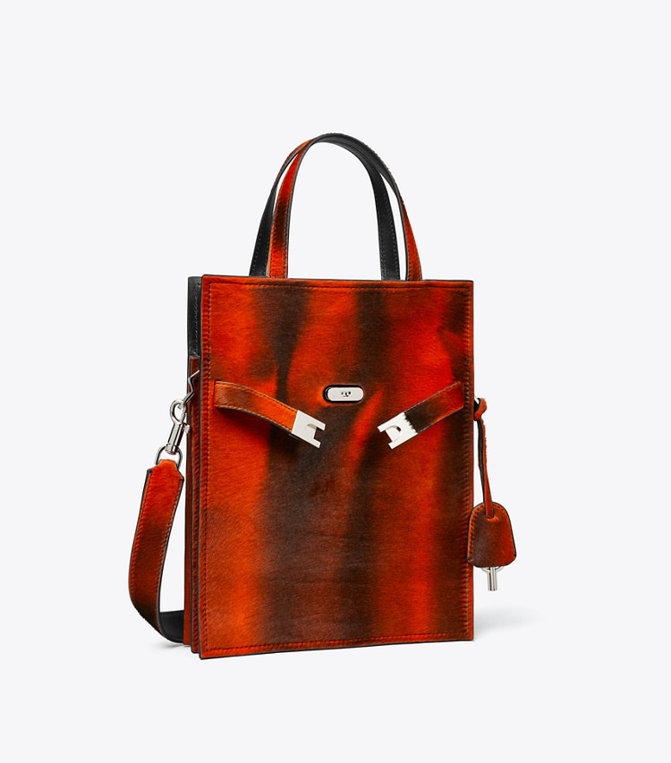 Tory Burch designer schultertaschen Kleiner Lee Radziwill Shopper aus Kalbshaar in Bird Of Paradise Multi angle