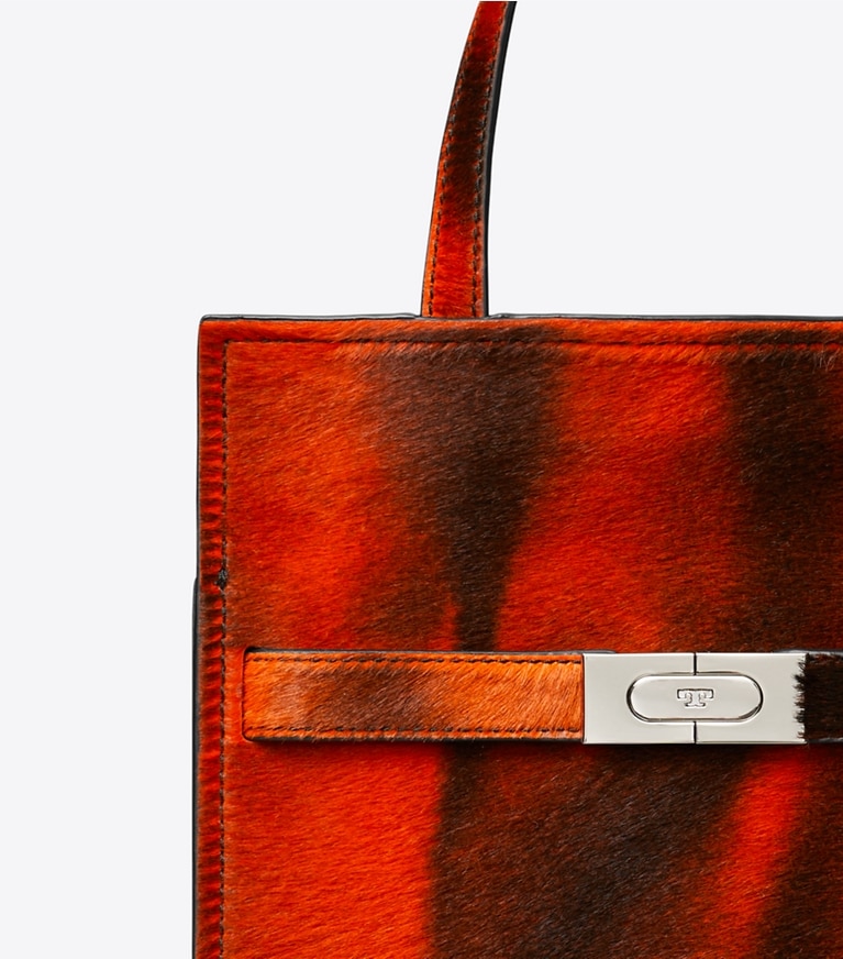 Tory Burch designer schultertaschen Kleiner Lee Radziwill Shopper aus Kalbshaar in Bird Of Paradise Multi angle