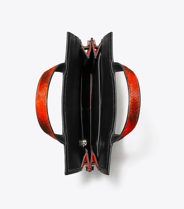 Tory Burch designer schultertaschen Kleiner Lee Radziwill Shopper aus Kalbshaar in Bird Of Paradise Multi angle