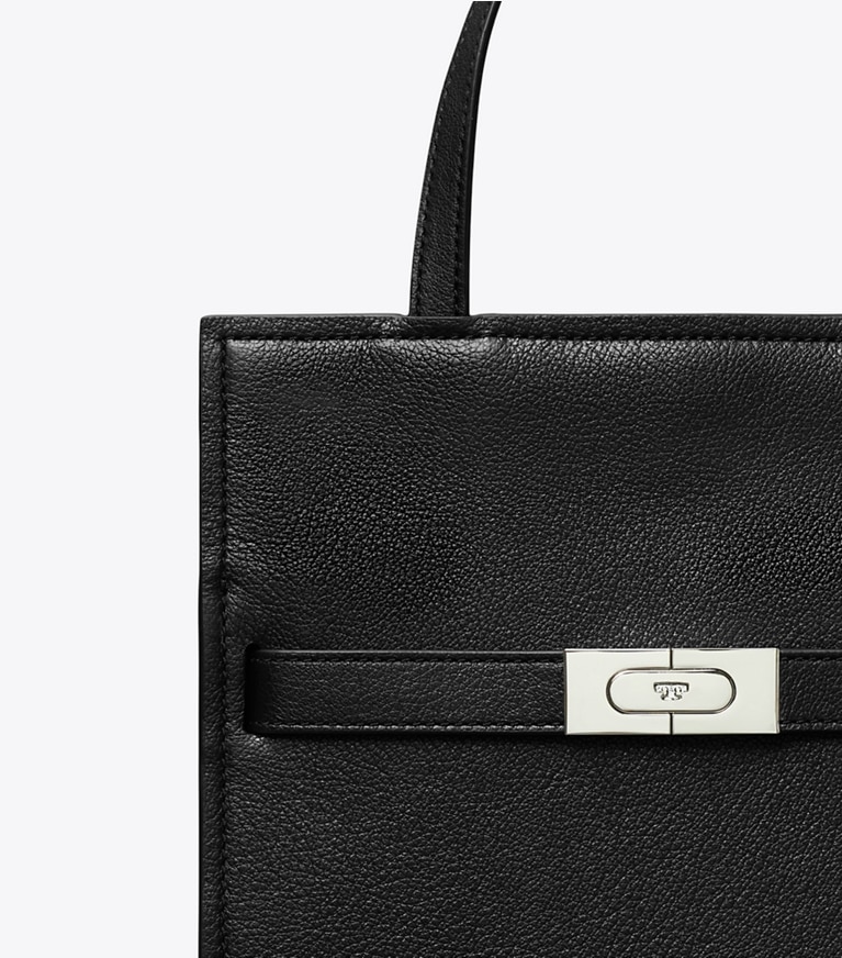 Tory Burch designer schultertaschen Kleiner Lee Radziwill Shopper in Black angle