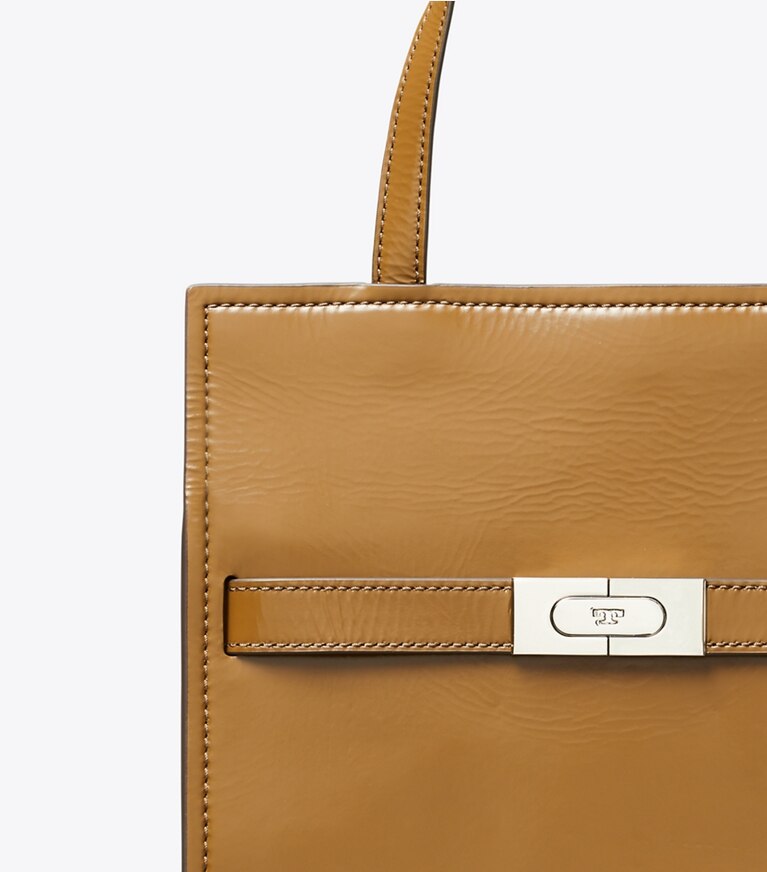 Tory Burch designer schultertaschen Kleiner Lee Radziwill Shopper in Soft Acorn angle