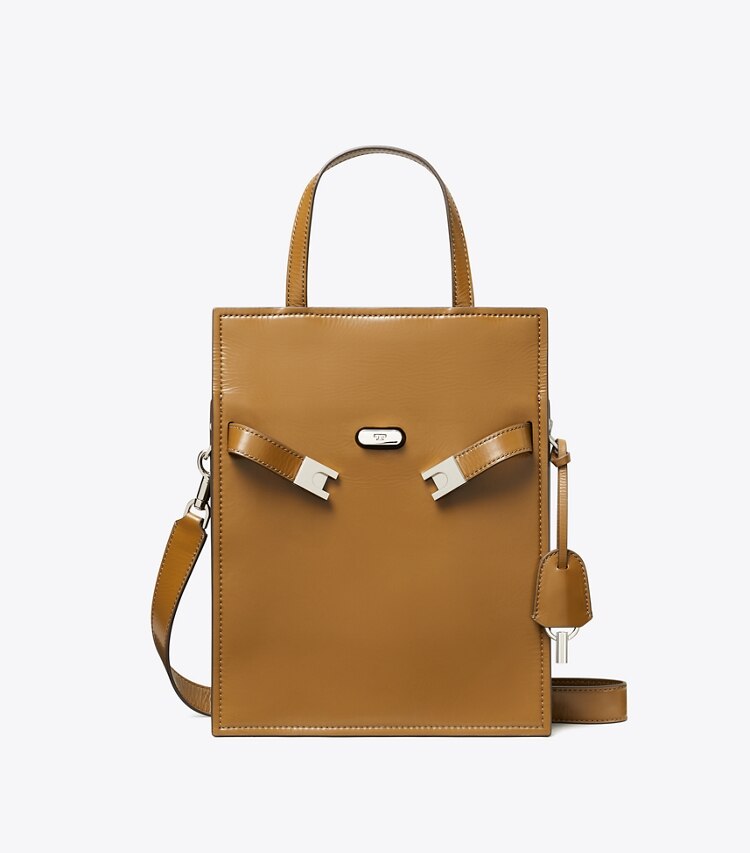 Tory Burch designer schultertaschen Kleiner Lee Radziwill Shopper in Soft Acorn front