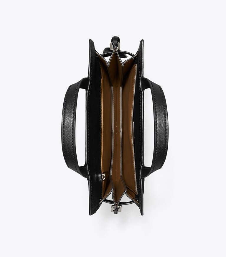 Tory Burch designer schultertaschen Kleiner Lee Radziwill Shopper in Black angle