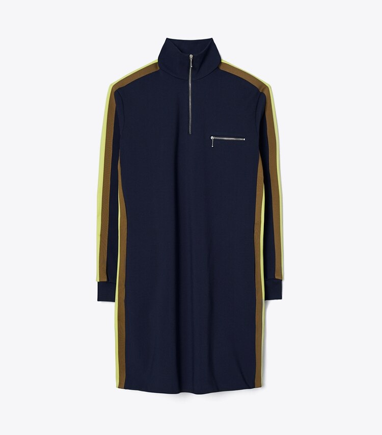 Knit Quarter Zip Dress Women's Designer Dresses Tory Burch