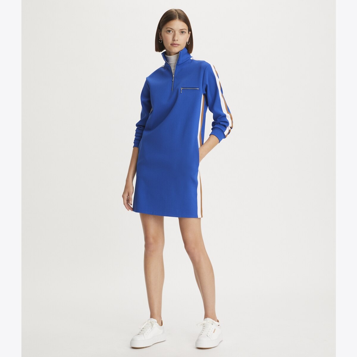 トリーバーチ　ニット Knit Quarter Zip Dress: Women's Designer Dresses | Tory Burch