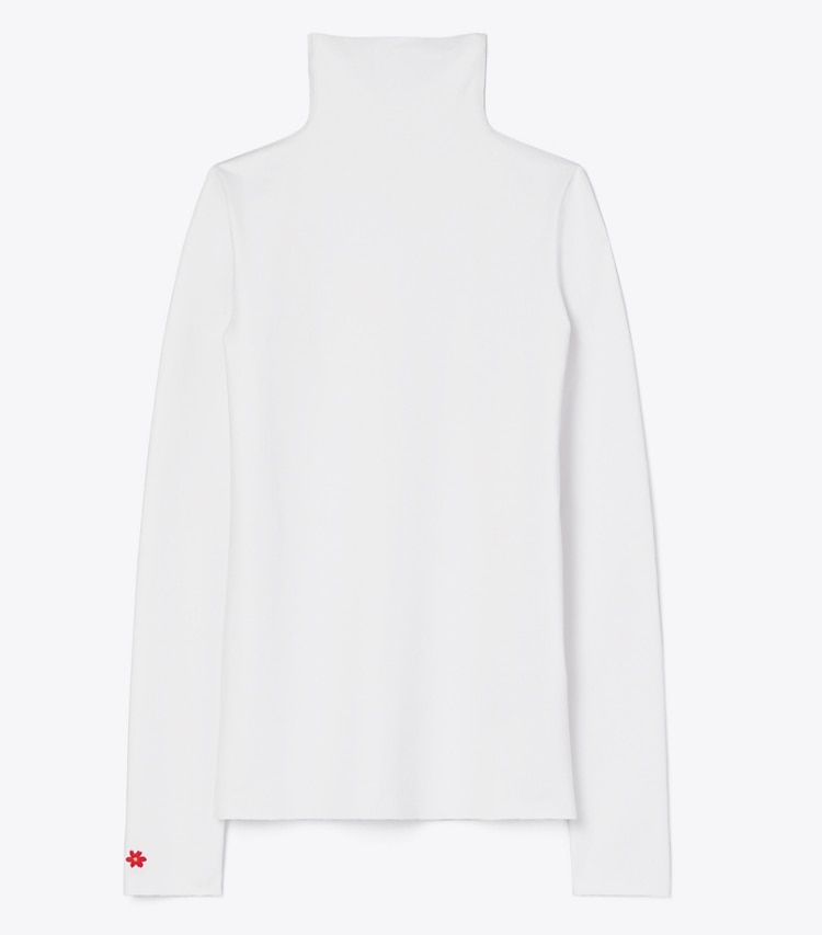 Tory Burch designer tops Knit Turtleneck in Marshmallow front