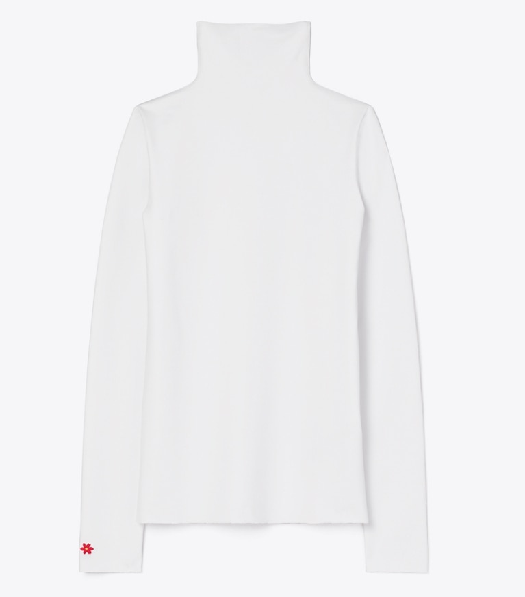 Tory Burch designer tops Knit Turtleneck in Marshmallow front