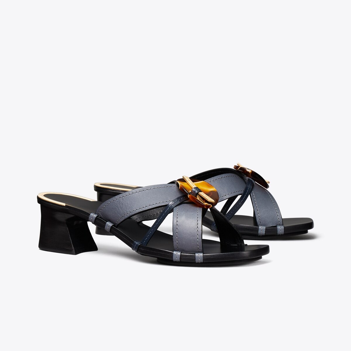 Knotted Heeled Mule Sandal : Women's Designer Sandals | Tory