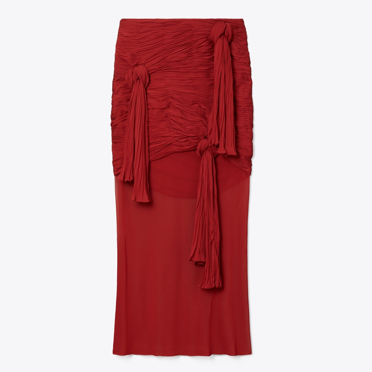 KNOTTED VISCOSE SKIRT