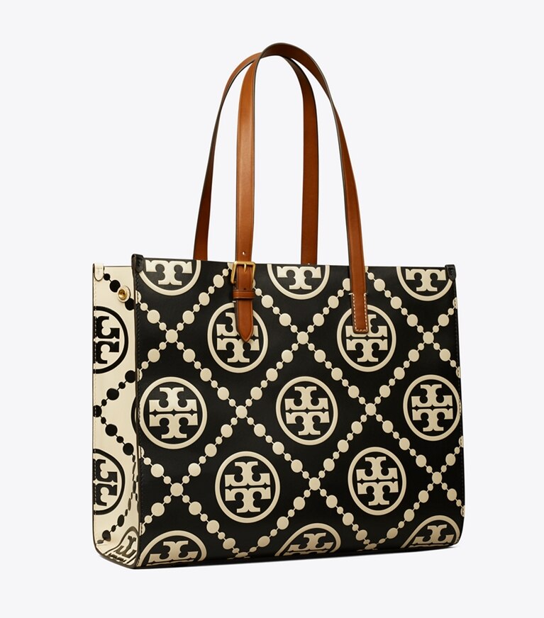 Kontrastierend gepragte Tote Bag mit T Monogramm Damen Taschen Tote Bags Tory Burch DE