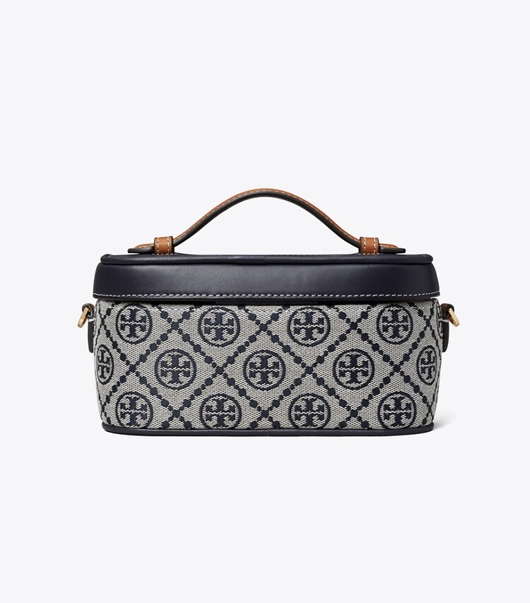 Tory Burch designer kleine taschen Kosmetiktasche mit T-Monogramm in Tory Navy zurück