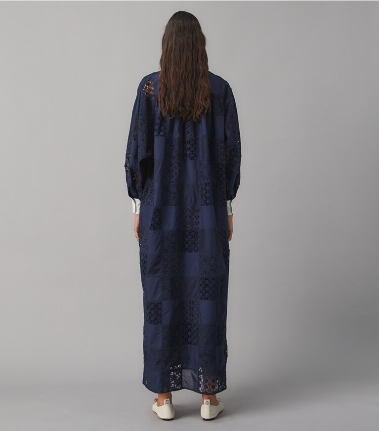 Tory Burch designer dresses Lace Patchwork Caftan in LACE PATCHWORK front