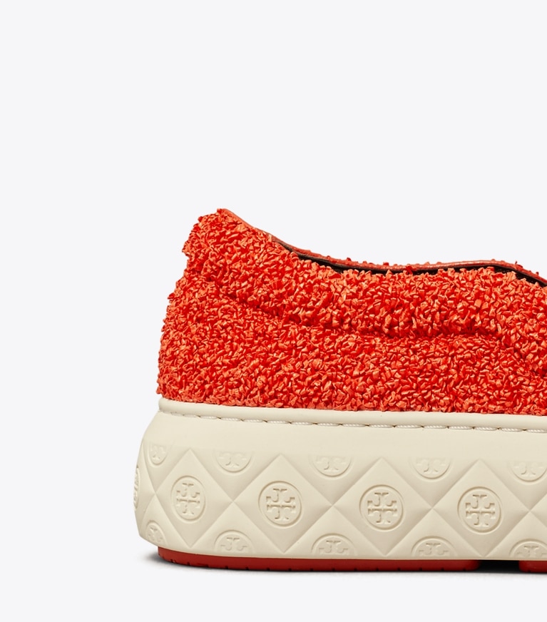 Tory Burch designer sneakers Ladybug Slip-On Sneaker in Piper Red angle