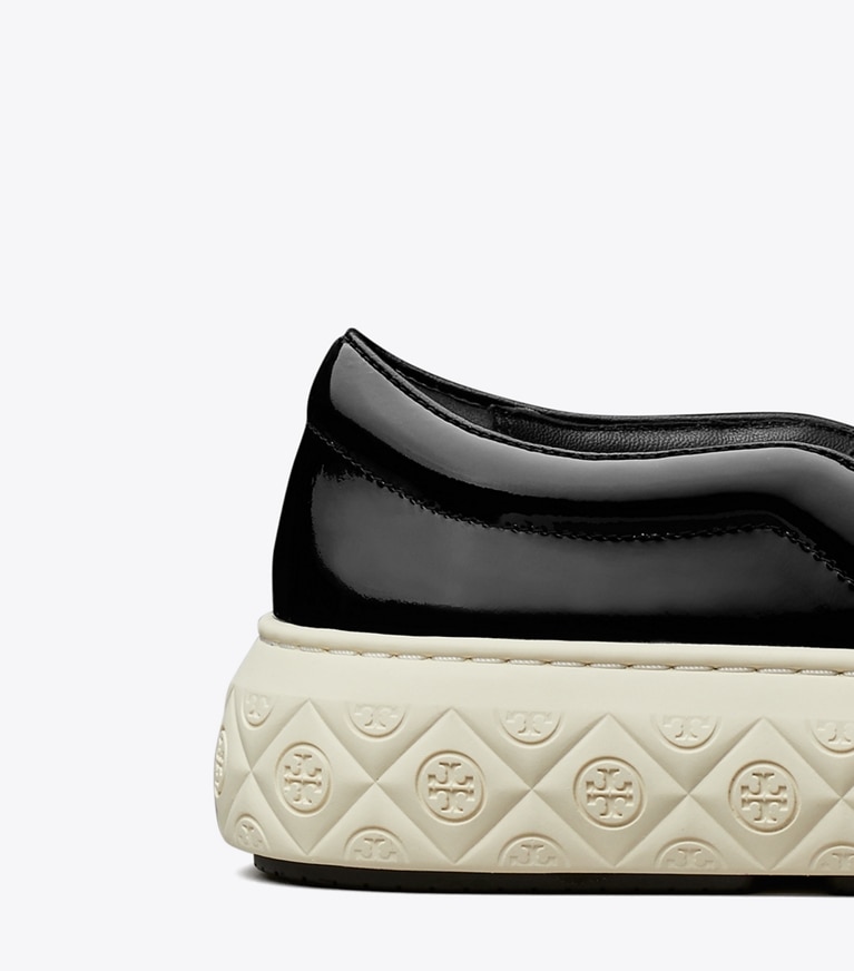 Tory Burch designer sneakers Ladybug Slip-On Sneaker in Black angle