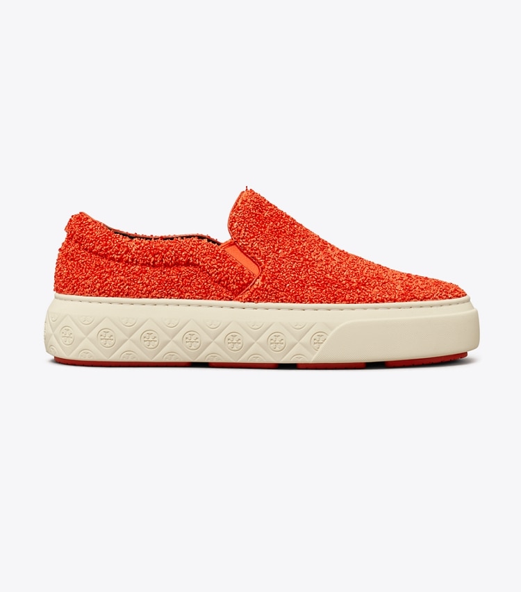 Tory Burch designer sneakers Ladybug Slip-On Sneaker in Piper Red side
