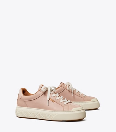 Tory Burch designer sneakers Ladybug Sneaker in SHELL PINK / SHELL PINK angle