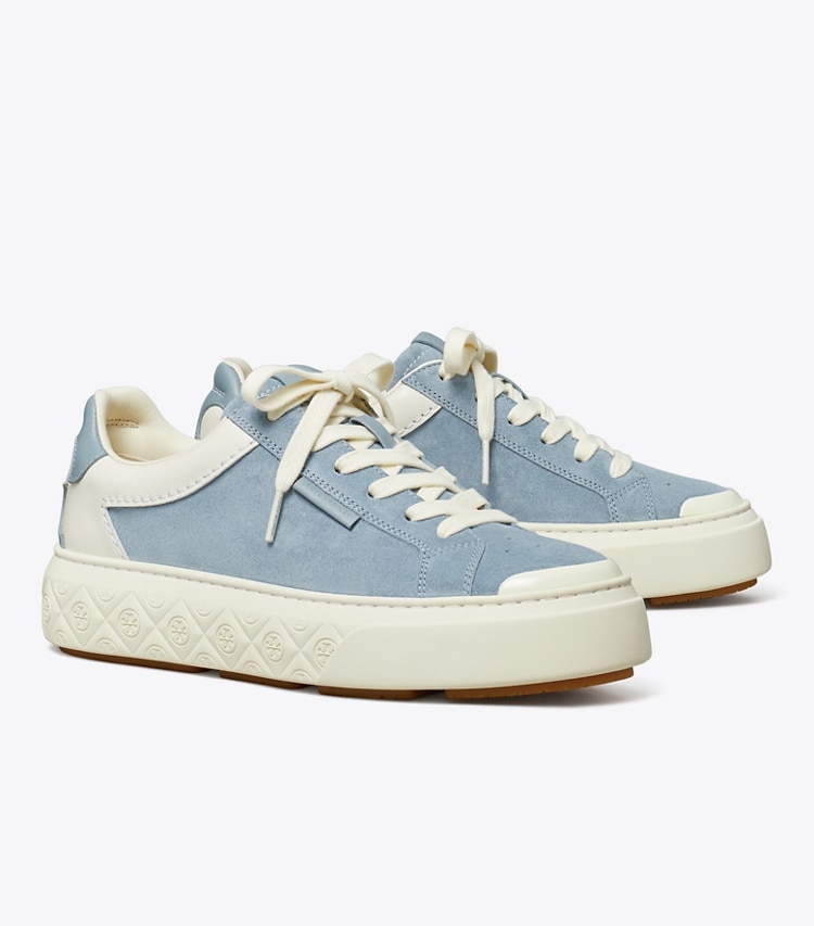 Tory Burch designer sneakers Ladybug Sneaker in ARIA BLUE / NEW IVORY / ARIA BLUE angle