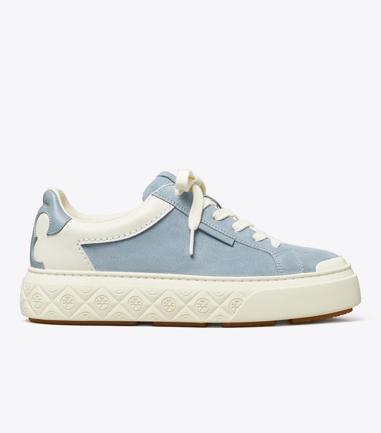 Tory Burch designer sneakers Ladybug Sneaker in ARIA BLUE / NEW IVORY / ARIA BLUE side