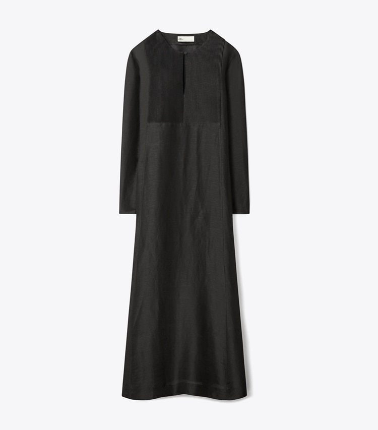 Tory Burch designer strandmode Langer Leinenkaftan in Black front