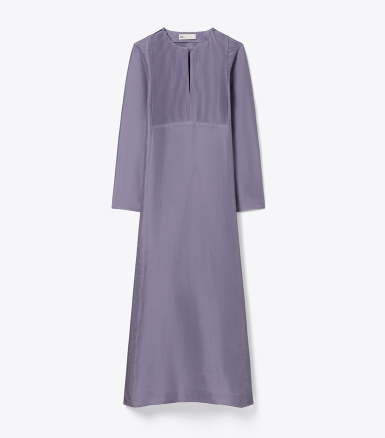 Tory Burch designer strandmode Langer Leinenkaftan in Lavender front