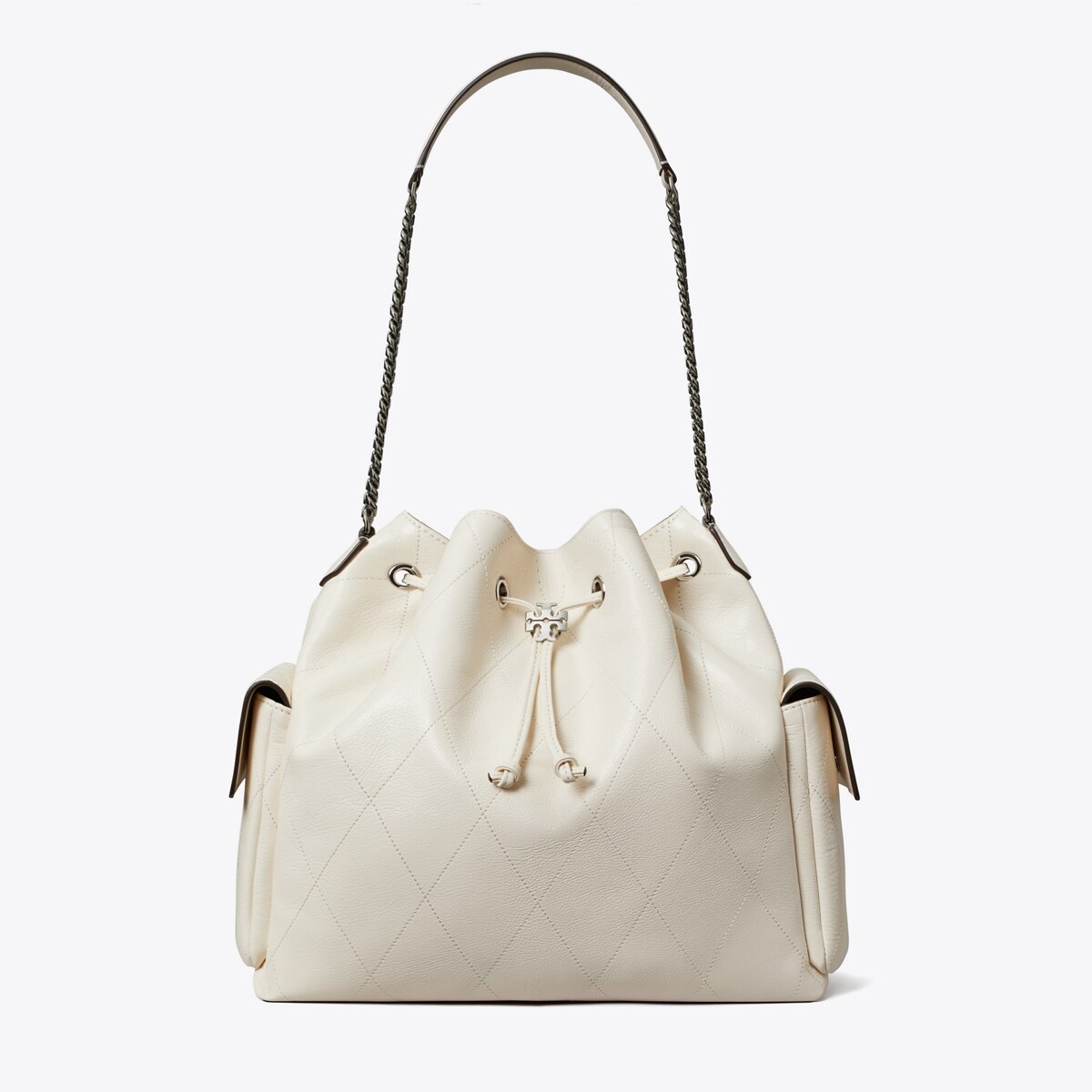 Large Charlie Quilted Drawstring Shoulder Bag: Women display picture 1