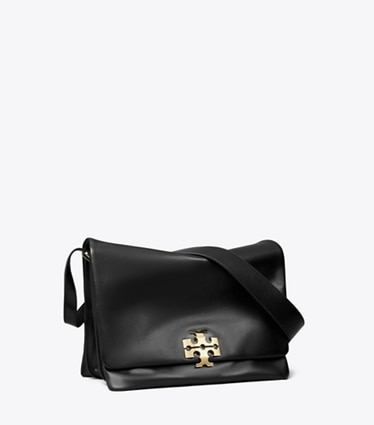 Tory Burch designer shoulder bags Large Charlie Runway Shoulder Bag in BLACK/GOLD angle