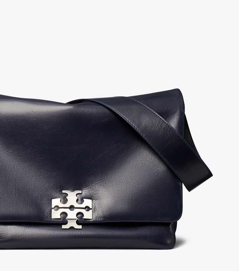 Tory Burch designer shoulder bags Large Charlie Runway Shoulder Bag in Perfect Navy detail