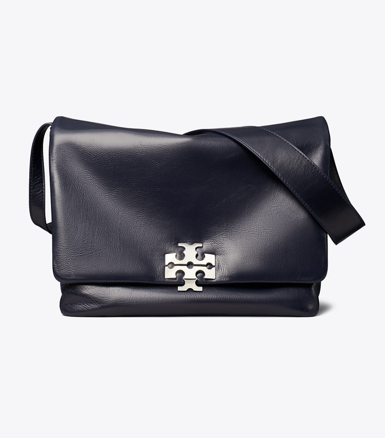 Tory Burch designer shoulder bags Large Charlie Runway Shoulder Bag in Perfect Navy front