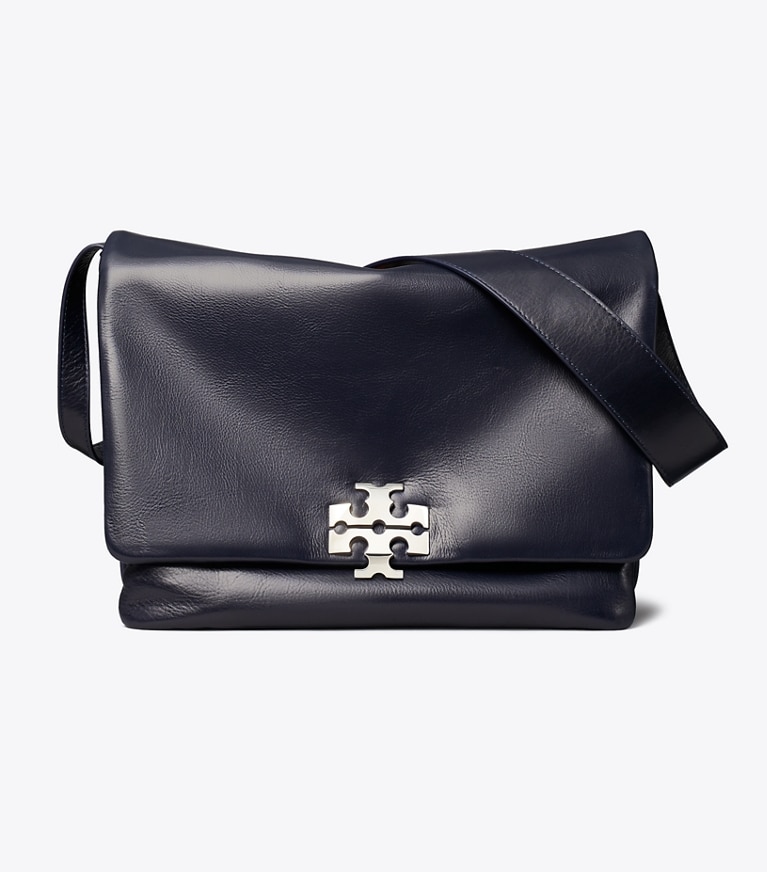 Tory Burch designer shoulder bags Large Charlie Runway Shoulder Bag in Perfect Navy front
