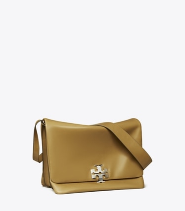 Tory Burch designer shoulder bags Large Charlie Shoulder Bag in WREN BROWN angle