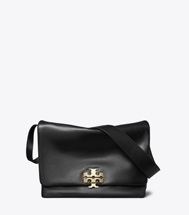 Tory Burch designer shoulder bags Large Charlie Shoulder Bag in BLACK/GOLD front