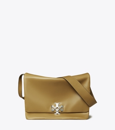 Tory Burch designer shoulder bags Large Charlie Shoulder Bag in WREN BROWN front