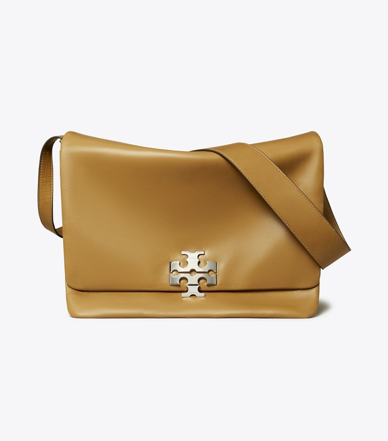 Tory Burch designer shoulder bags Large Charlie Shoulder Bag in WREN BROWN angle