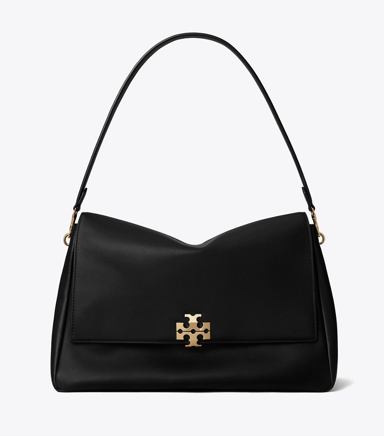 Tory Burch designer shoulder bags Large Charlie Shoulder Bag in Black front