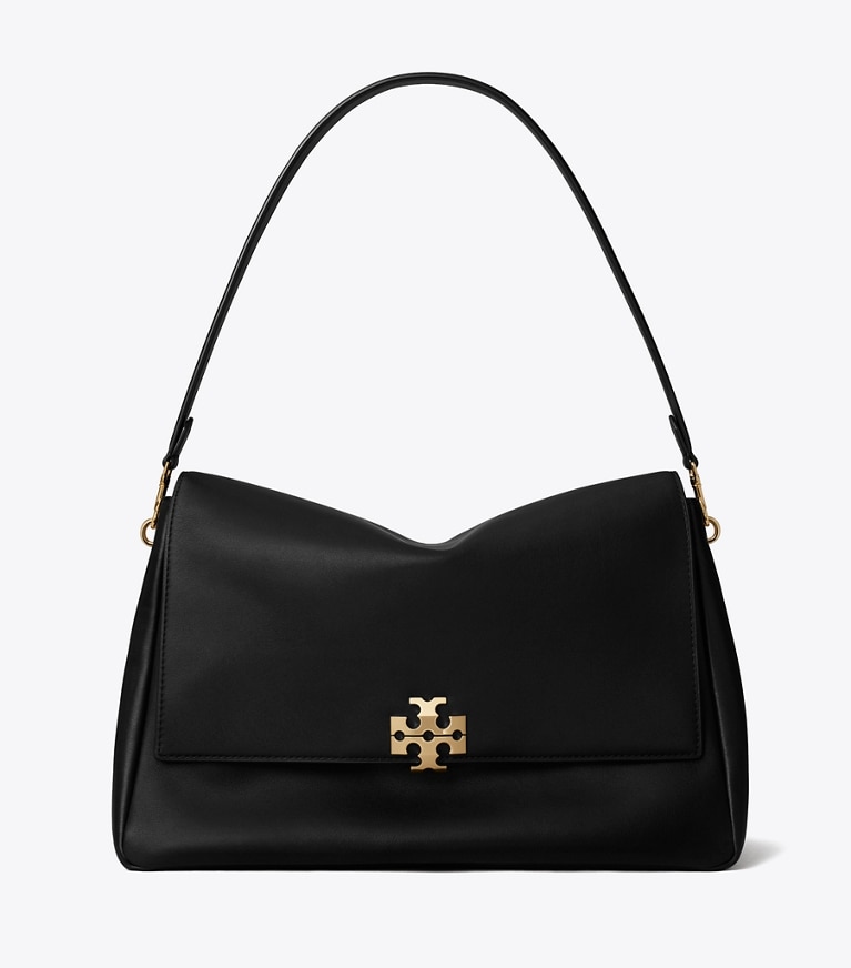 Tory Burch designer shoulder bags Large Charlie Shoulder Bag in Black front