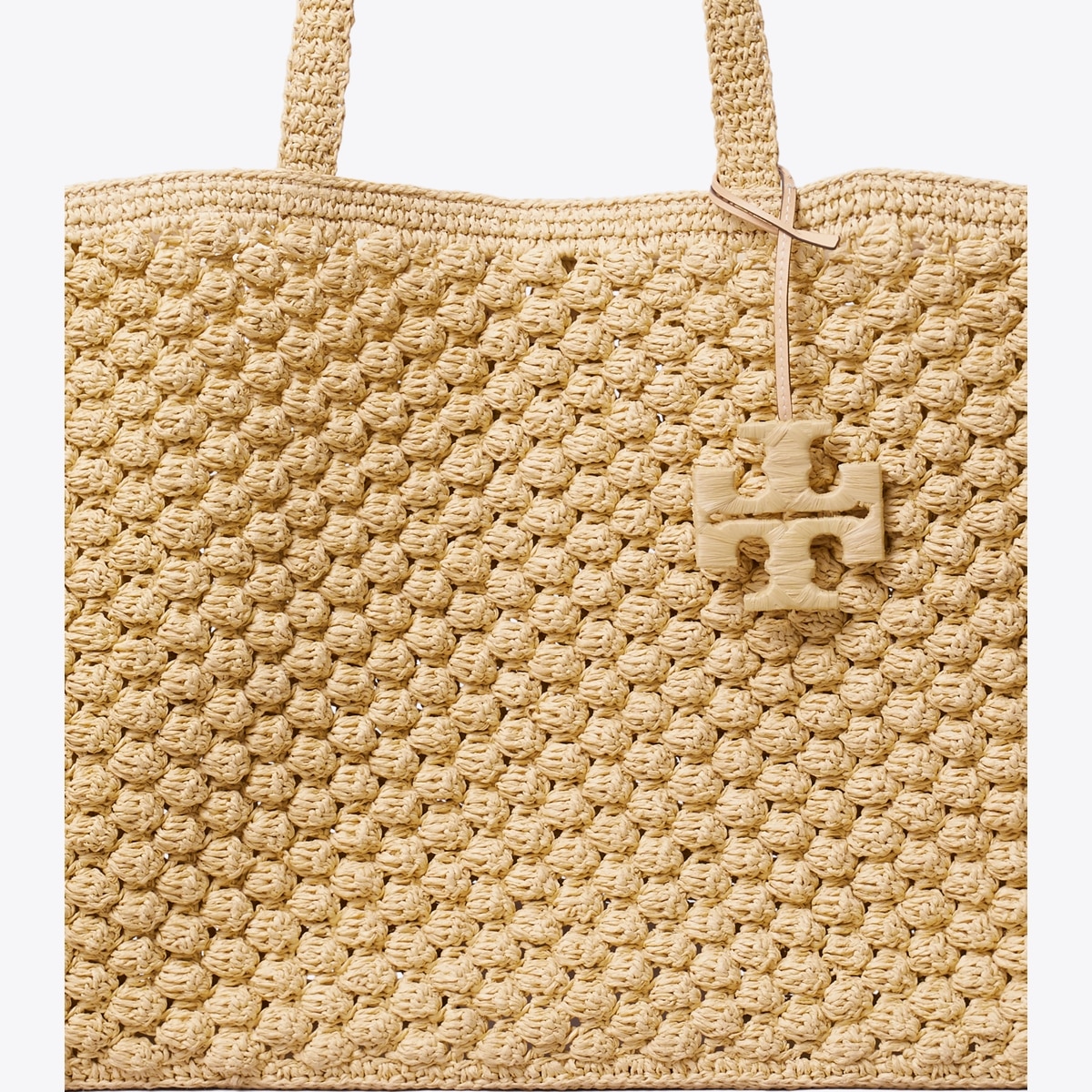 Large Ella Hand-Crocheted Popcorn Tote: Women's Designer Tote Bags