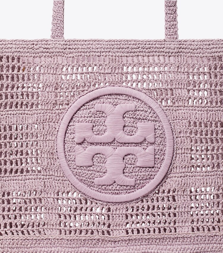 Tory Burch designer tote bags Large Ella Hand-Crocheted Tote in Pale Purple detail