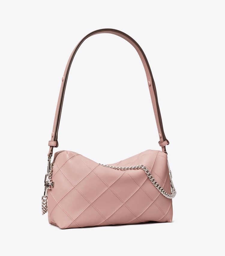 Tory Burch designer crossbody bags Large Fleming Soft Crossbody Bag in Light Mauve angle