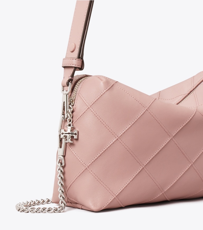 Tory Burch designer crossbody bags Large Fleming Soft Crossbody Bag in Light Mauve detail